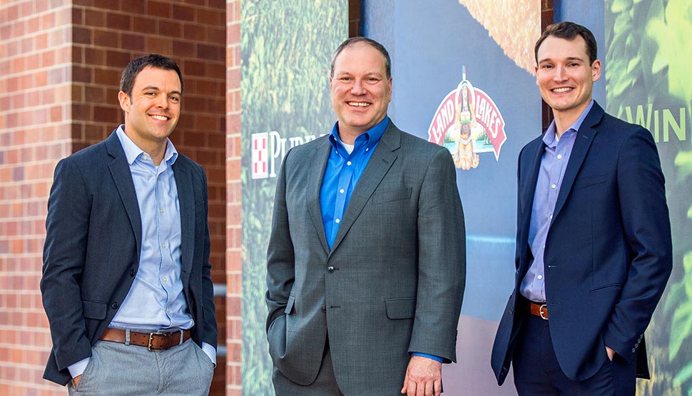 FROM LEFT: FM Global Account Engineer, Alex Lundy, Land O' Lakes Insurance, Manager Brad Koland and FM Global Account Manager, Steve Streeter
