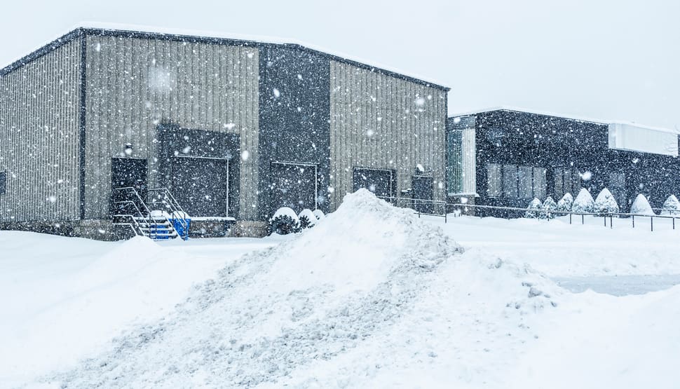 Warehouse In Blizzard